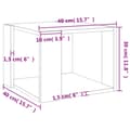 Miniatyrbild 8 av 8: vidaXL Soffbord betonggrå 40x40x30 cm konstruerat trä -  Soffbord
