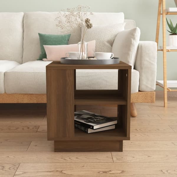 vidaXL sofabord 40x40x43 cm konstrueret træ brun egetræsfarve -  Sofaborde