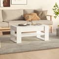 Miniatyrbillede 1 af 8: vidaXL sofabord 102x55x45 cm konstrueret træ hvid -  Sofaborde