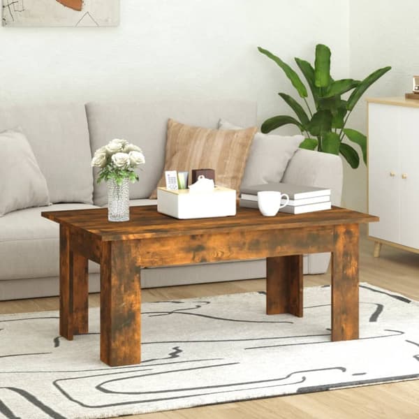 vidaXL sofabord 100x60x42 cm konstrueret træ røget egetræsfarve - Sofaborde