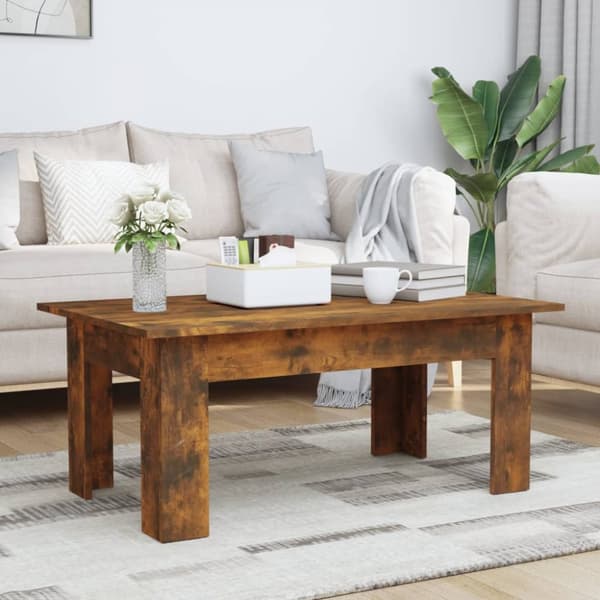 vidaXL sofabord 100x60x42 cm konstrueret træ røget egetræsfarve - Sofaborde