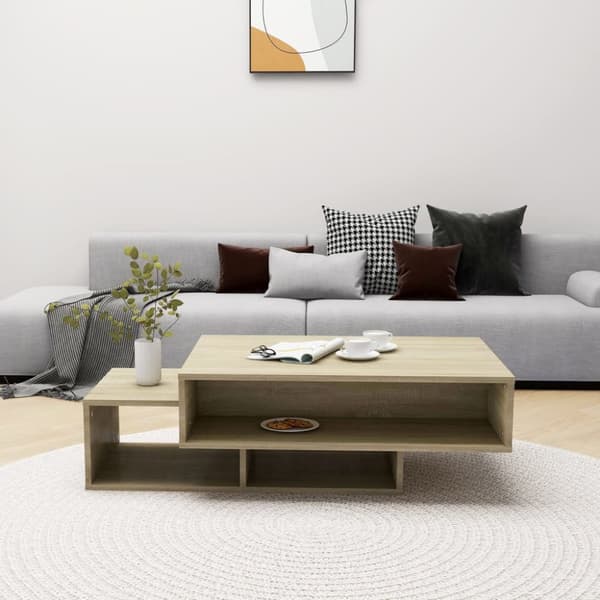 vidaXL Soffbord sonoma-ek 105x55x32 cm konstruerat trä - Soffbord