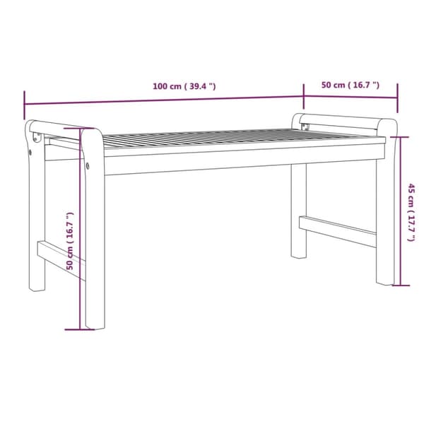 vidaXL sofabord 100x50x50 cm massivt akacietræ - Sofaborde