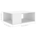 Miniatyrbillede 7 af 7: vidaXL sofabord 90x67x33 cm konstrueret træ hvid -  Sofaborde