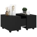 Miniatyrbillede 5 af 9: vidaXL sofabord 60x60x38 cm spånplade sort -  Sofaborde