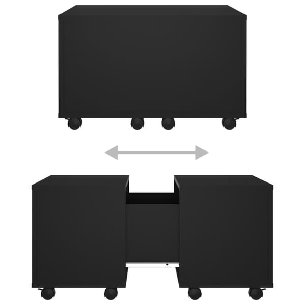 vidaXL sofabord 60x60x38 cm spånplade sort - Sofaborde