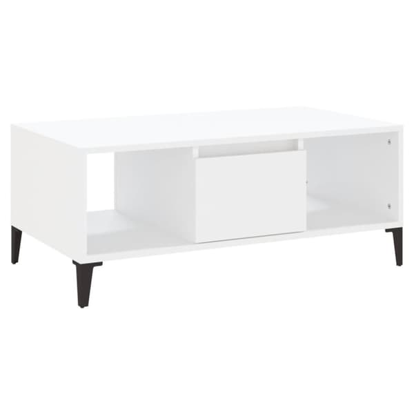 vidaXL sofabord 90x50x36,5 cm konstrueret træ hvid - Sofaborde