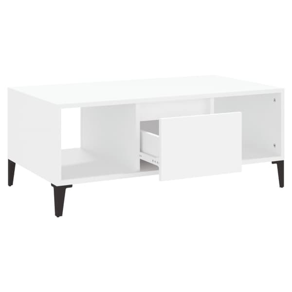 vidaXL sofabord 90x50x36,5 cm konstrueret træ hvid - Sofaborde