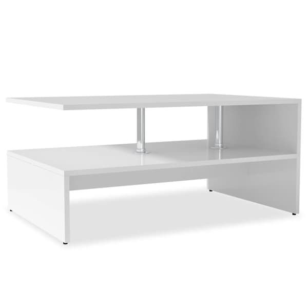 vidaXL Soffbord spånskiva 90x59x42 cm vit -  Soffbord