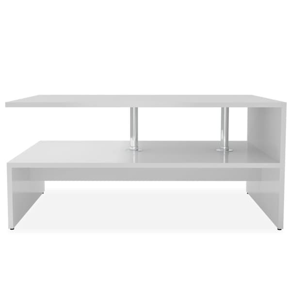 vidaXL Soffbord spånskiva 90x59x42 cm vit -  Soffbord