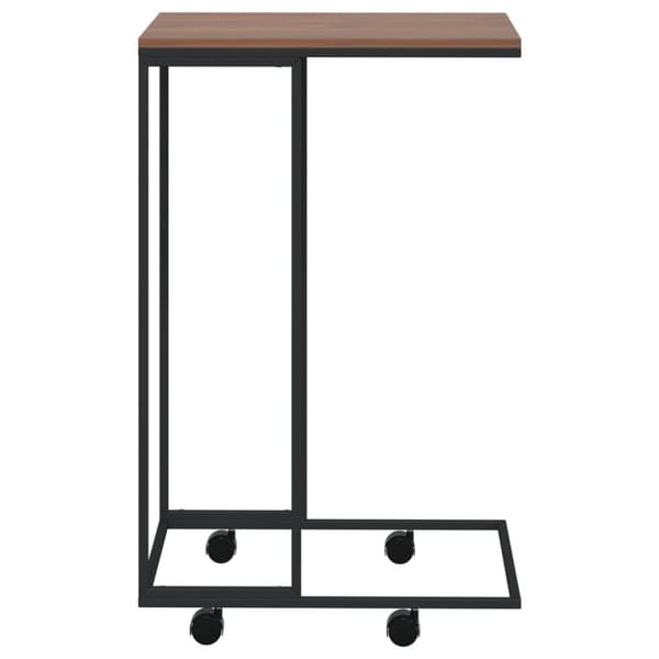 vidaXL sidebord med hjul 40x30x63,5 cm konstrueret træ sort - Sofaborde