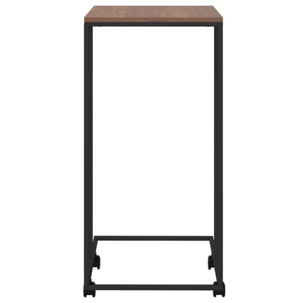 vidaXL sidebord med hjul 40x30x63,5 cm konstrueret træ sort - Sofaborde