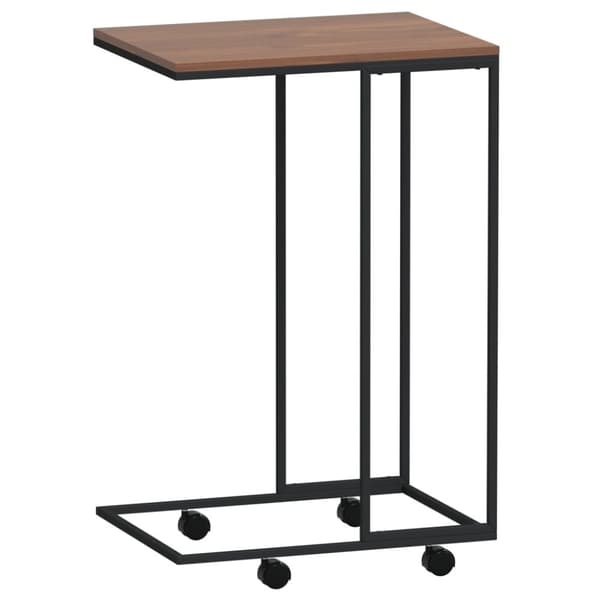 vidaXL sidebord med hjul 40x30x63,5 cm konstrueret træ sort - Sofaborde