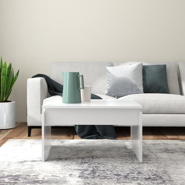 vidaXL Soffbord vit 68x50x38 cm konstruerat trä -  Soffbord
