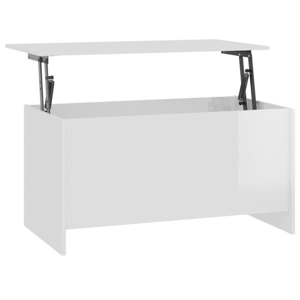 vidaXL Sohvapöytä korkeakiilto valkoinen 102x55,5x52,5 cm tekninen puu - Kahvipöydät