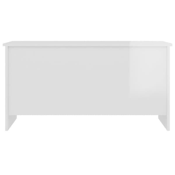 vidaXL Sohvapöytä korkeakiilto valkoinen 102x55,5x52,5 cm tekninen puu - Kahvipöydät