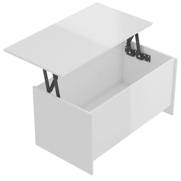 vidaXL Sohvapöytä korkeakiilto valkoinen 102x55,5x52,5 cm tekninen puu - Kahvipöydät