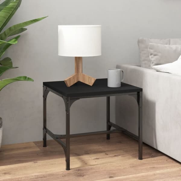 vidaXL sofabord 50x50x35 cm konstrueret træ sort - Sofaborde