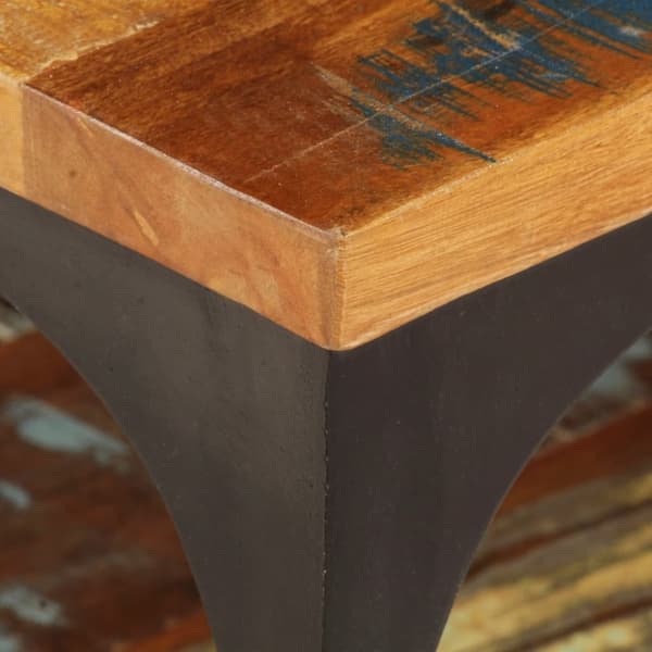 vidaXL Soffbord med hylla 100x60x35 cm massivt återvunnet trä - Soffbord