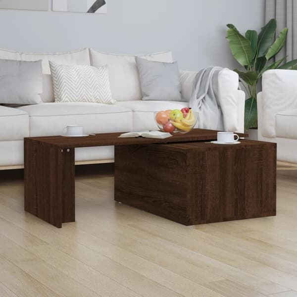 vidaXL sofabord 150x50x35 cm konstrueret træ brun egetræsfarve - Sofaborde