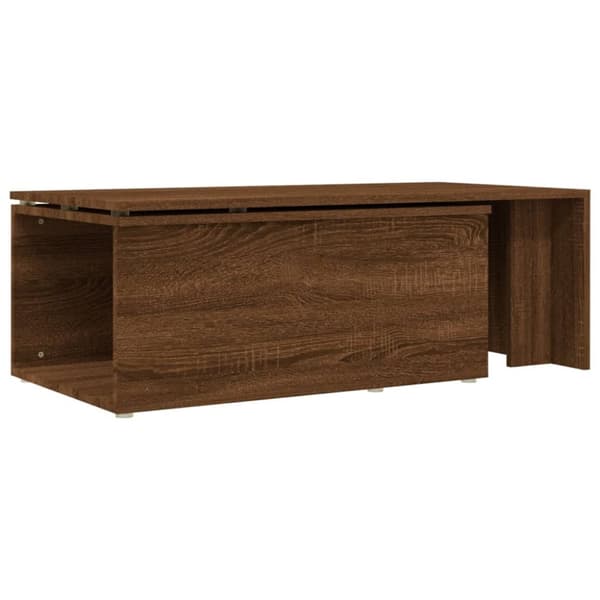 vidaXL sofabord 150x50x35 cm konstrueret træ brun egetræsfarve - Sofaborde