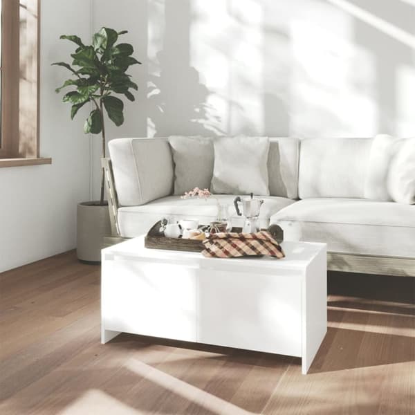vidaXL Soffbord vit 90x50x41,5 cm konstruerat trä - Soffbord