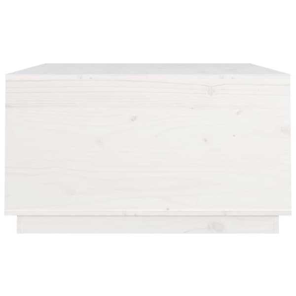vidaXL Soffbord vit 80x80x45 cm massiv furu - Soffbord