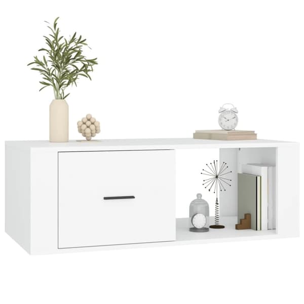 vidaXL Soffbord vit 100x50,5x35 cm konstruerat trä - Soffbord