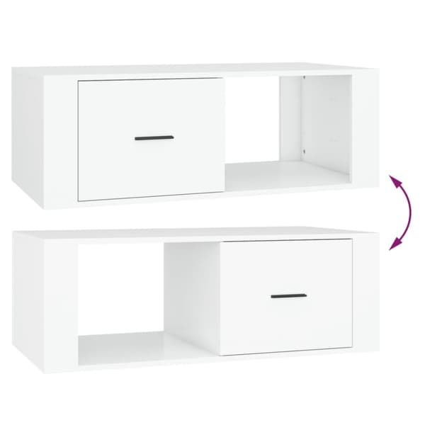 vidaXL Soffbord vit 100x50,5x35 cm konstruerat trä - Soffbord