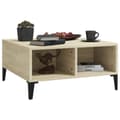 Miniatyrbillede 6 af 7: vidaXL sofabord 60x60x30 cm spånplade sonoma-eg -  Sofaborde