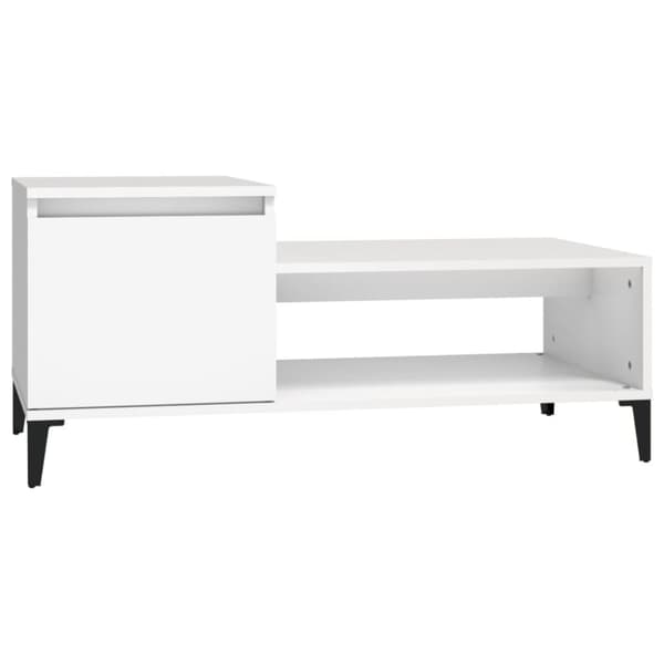 vidaXL sofabord 100x50x45 cm konstrueret træ hvid -  Sofaborde