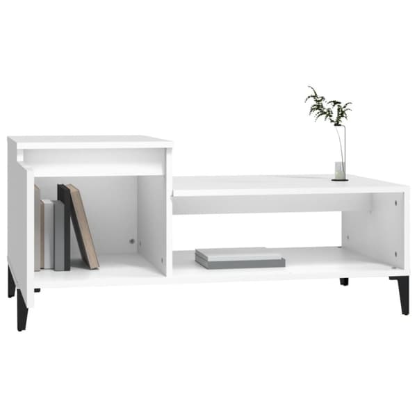 vidaXL sofabord 100x50x45 cm konstrueret træ hvid - Sofaborde
