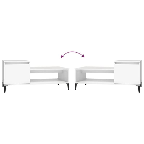 vidaXL sofabord 100x50x45 cm konstrueret træ hvid -  Sofaborde