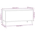 Miniatyrbillede 11 af 11: vidaXL sofabord 90x44,5x45 cm konstrueret træ sort -  Sofaborde