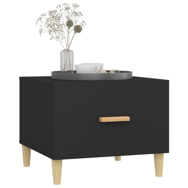 vidaXL sofaborde 2 stk. 50x50x40 cm konstrueret træ sort -  Sofaborde