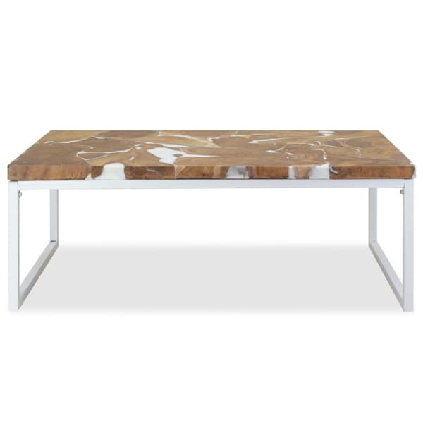 vidaXL Soffbord teak och harts 110x60x40 cm - Soffbord