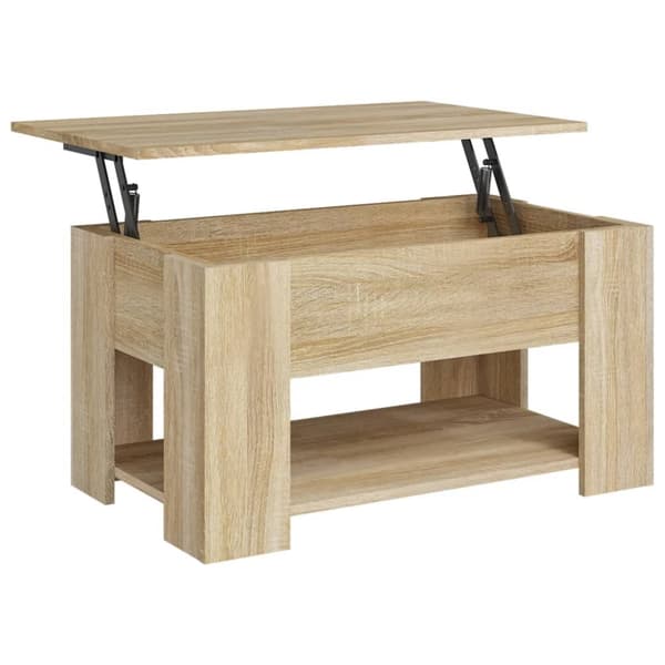 vidaXL Sohvapöytä Sonoma-tammi 79x49x41 cm tekninen puu - Kahvipöydät