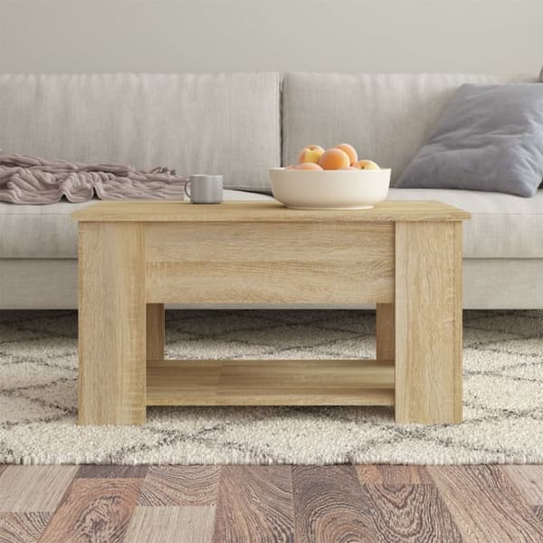 vidaXL Sohvapöytä Sonoma-tammi 79x49x41 cm tekninen puu - Kahvipöydät