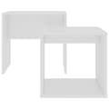 Miniatyrbillede 5 af 7: vidaXL sofabordssæt 48x30x45 cm konstrueret træ hvid -  Sofaborde