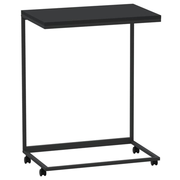 vidaXL Sivupöytä pyörillä musta 55x35x70 cm tekninen puu - Kahvipöydät