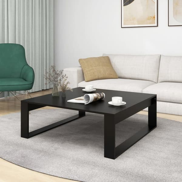 vidaXL sofabord 100x100x35 cm konstrueret træ sort - Sofaborde