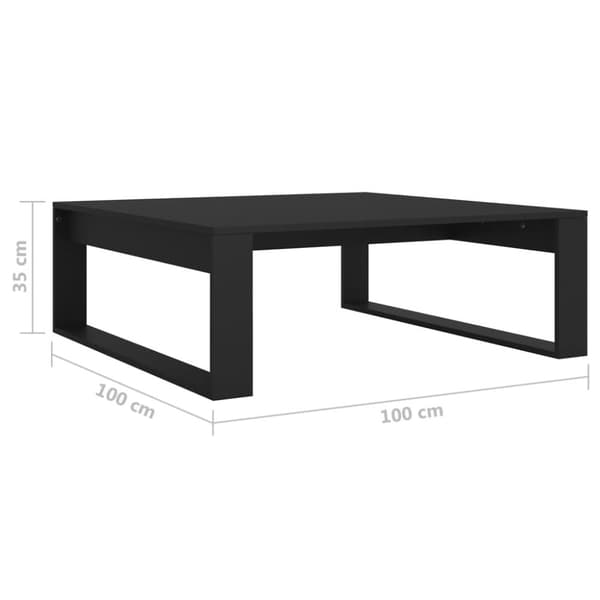 vidaXL sofabord 100x100x35 cm konstrueret træ sort -  Sofaborde