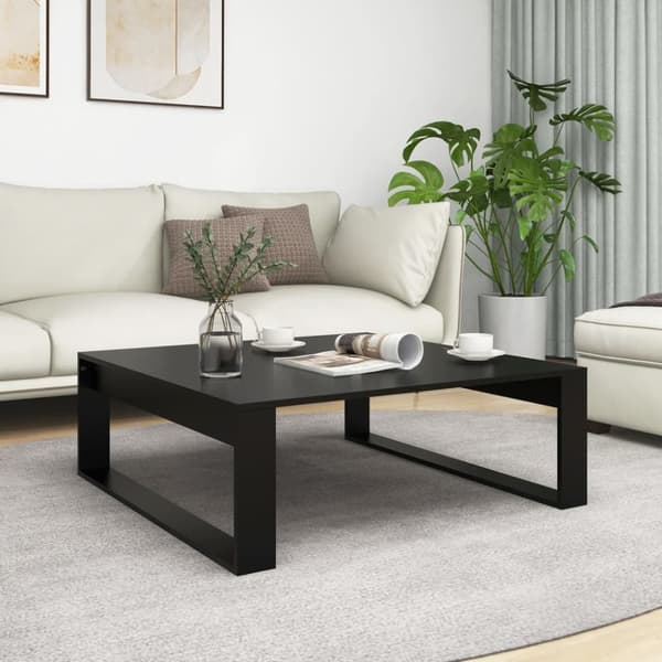 vidaXL sofabord 100x100x35 cm konstrueret træ sort -  Sofaborde