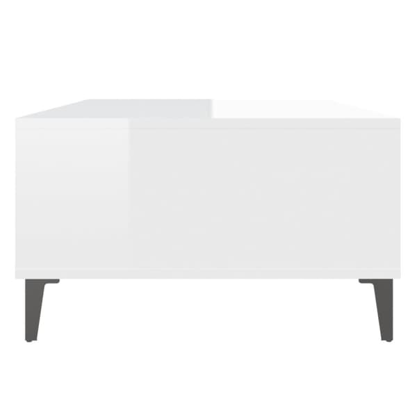 vidaXL Sohvapöytä korkeakiilto valkoinen 103,5x60x35 cm tekninen puu -  Kahvipöydät