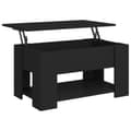 Miniatyrbillede 3 af 9: vidaXL sofabord 79x49x41 cm konstrueret træ sort -  Sofaborde