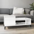 Miniatyrbillede 2 af 11: vidaXL sofabord 100x50x45 cm konstrueret træ hvid højglans -  Sofaborde