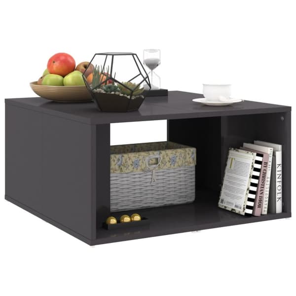 vidaXL Sohvapöydät 4 kpl korkeakiilto harmaa 33x33x33 cm tekninen puu -  Kahvipöydät