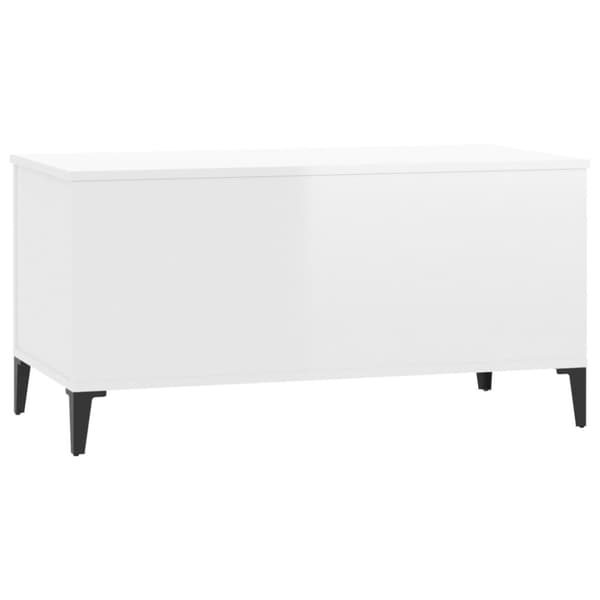 vidaXL sofabord 90x44,5x45 cm konstrueret træ hvid højglans -  Sofaborde