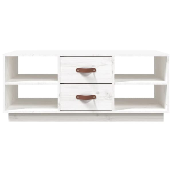 vidaXL Soffbord vit 100x50x41 cm massiv furu - Soffbord