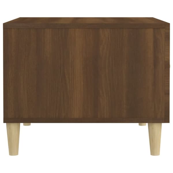 vidaXL sofaborde 2 stk. 50x50x40 cm konstrueret træ brun egetræsfarve - Sofaborde